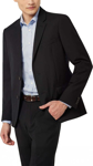 Picture of NNT Uniforms Mens Wool Blend Twill Tailored 2 Button Jacket - Black (CATBEU-BLA)