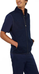 Picture of NNT Uniforms Mens Textured Fleece Zip Front Vest - Navy (CATF32-NAV)