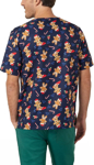 Picture of NNT Uniforms Unisex Xmas Gingerbread Surfer Print Scrub Top - Midnight Navy Surfer (CATRST-MNS)