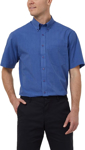 Picture of NNT Uniforms Mens End On End Short Sleeve Shirt - Mid Blue (Y52168-MBL)
