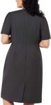 Picture of NNT Uniforms Womens Wool Blend Twill Short Sleeve Dress - Charcoal (CAT69W-CHA)
