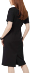 Picture of NNT Uniforms Womens Wool Blend Twill Short Sleeve Dress - Black (CAT69W-BLA)