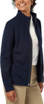 Picture of NNT Uniforms Womens Textured Fleece Zip Front Jacket - Navy (CAT5E2-NAV)