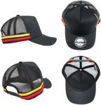 Picture of Grace Collection A Frame Striped Trucker Cap (AH456)