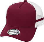 Picture of Grace Collection A Frame Striped Trucker Cap (AH456)