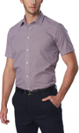 Picture of Winning Spirit Mens Two Tone Mini Gingham Short Sleeve Shirt (M7340S)