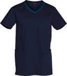 Picture of Winning Spirit Mens V Neck Contrast Trim Scrub Top (M7650)