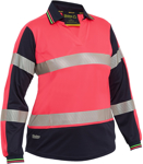 Picture of Bisley Workwear Womens Taped Two Tone Hi Vis V Neck Polo (BKL6225T)