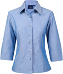 Picture of Winning Spirit Ladies Chambray 3/4 Sleeve Shirt (BS04)