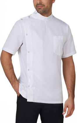 Picture of Winning Spirit Mens Stud Front Short Sleeve Jacket (M7636)