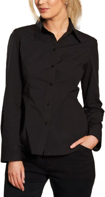 Picture of Winning Spirit Womens Poly Cotton Stretch Long Sleeve Shirt (M8020L)