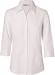 Picture of Winning Spirit Womens Fine Twill 3/4 Sleeve Shirt (M8030Q)