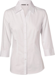 Picture of Winning Spirit Womens CVC Oxford 3/4 Sleeve Shirt (M8040Q)
