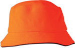 Picture of Winning Spirit Pique Mesh With Sandwich Bucket Hat (CH71)