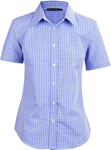 Picture of Winning Spirit Womens Multi Tone Check Short Sleeve Shirt (M8320S)