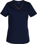 Picture of Winning Spirit Womens V Neck Contrast Trim Scrub Top (M7660)