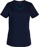 Picture of Winning Spirit Womens V Neck Contrast Trim Scrub Top (M7660)