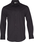 Picture of Winning Spirit Mens Dobby Stripe Long Sleeve Shirt (M7132)