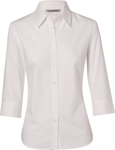 Picture of Winning Spirit Womens Mini Herringbone 3/4 Sleeve Shirt (M8113)