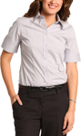 Picture of Winning Spirit Womens Ticking Stripe Short Sleeve Shirt (M8200S)