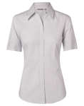 Picture of Winning Spirit Womens Ticking Stripe Short Sleeve Shirt (M8200S)