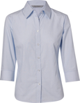 Picture of Winning Spirit Womens Fine Stripe 3/4 Sleeve Shirt (M8213)
