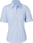Picture of Winning Spirit Womens Pin Stripe Short Sleeve Shirt (M8224)