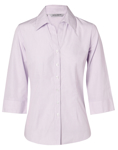 Picture of Winning Spirit Womens Mini Check 3/4 Shirt (M8360Q)