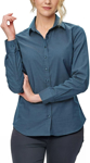 Picture of Winning Spirit Womens Ascot Long Sleeve Dot Jacquard Stretch Shirt (M8400L)