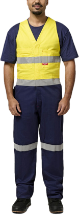 Picture of Hardyakka Hi Vis 2 Tone Action Back Cotton Taped Overall (Y01055)