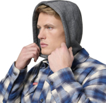 Picture of Hardyakka Quilted Flannel Hooded Shacket (Y06690)
