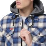 Picture of Hardyakka Quilted Flannel Hooded Shacket (Y06690)