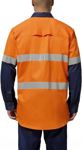 Picture of Hardyakka Core Hi Vis 2 Tone Vented Taped Long Sleeve Cotton Shirt (Y07978)