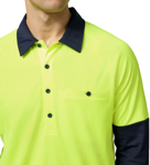 Picture of Hardyakka Core Hi Vis 2 Tone Vented Long Sleeve Polo (Y11389)