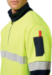 Picture of Hardyakka Hi Vis 2 Tone 1/4 Zip Brushed Taped Fleece Jumper (Y19270)