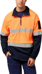 Picture of Hardyakka Hi Vis 2 Tone 1/4 Zip Brushed Taped Fleece Jumper (Y19270)