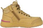 Picture of Hardyakka Women's 3056 Lace Up & Side Zip Safety Boot - Wheat (Y60240)