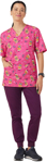 Picture of NNT Uniforms Unisex Christmas Gingerbread Surfer Scrub Top (CATRST-HPK)