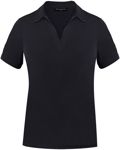 Picture of City Collection Ella Short Sleeve Detail Polo Top With Side Splits (2274)