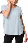 Picture of City Collection Grace X Over Side Short Sleeve Blouse (2287)