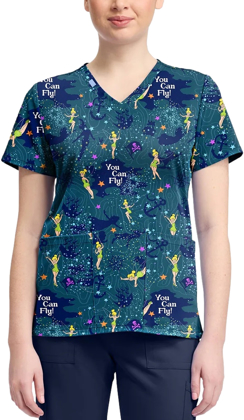 Picture of Cherokee Tinker Bell Flight Print Top (TF796-TBYM)