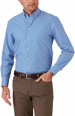 Picture of City Collection Mens City Check Long Sleeve Shirt (4207LS)