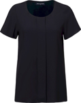 Picture of City Collection Grace X Over Side Short Sleeve Blouse (2287)