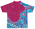 Picture of Womens Ways of the Water Aboriginal Print Polo